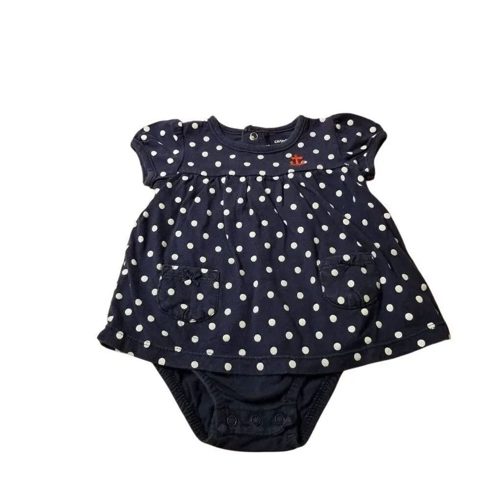 Carters anchor polka-dot romper 3-6mo